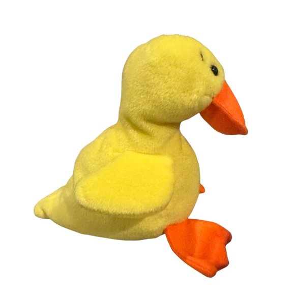 PlushTy Beanie Babies Quackers the Duck with Errors NWMT - Picture 5 of 10